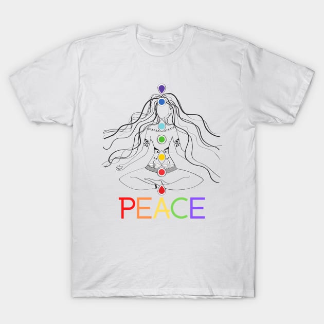Chakra Balancing Peace T-Shirt by Hypnotic Highs